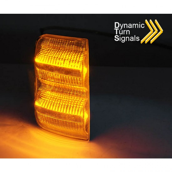 Φλας Καθρέπτη Για  Peugeot Boxer 06-18 / Fiat Ducato 06-18 / Citroen Jumper 06-18 Dynamic Λευκό 2 Τεμάχια