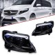 Μπροστινά Φανάρια Set Για Mercedes-Benz Vito W447 14-24 W448 2025 Look DRL Led Tube Μαύρα Carner