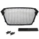 Μάσκα Για Audi A4 B8 11-15 RS4 Look Κυψελωτή Γυαλιστερό Μαύρο 1 Τεμάχιο