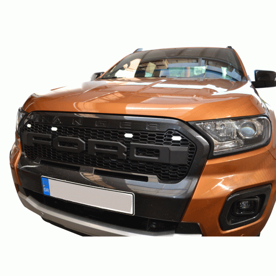 ΓΡΙΛΙΑ ΜΑΣΚΑΣ ΜΑΥΡΗ ΜΕ LED GRILLE 807 LED FORD RANGER T8 2020+