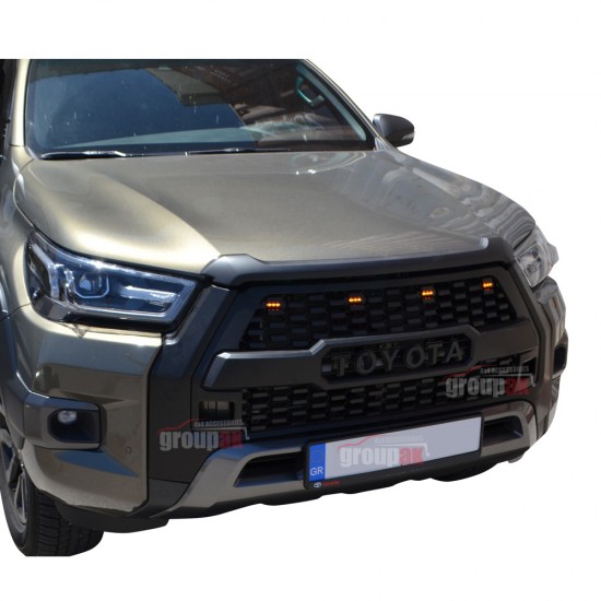ΕΜΠΡΟΣΘΙΑ ΜΑΣΚΑ, ΜΕΓΑΛΗ ΜΕ LED GRILLE 809LED TOYOTA HILUX INVINCIBLE 2021+