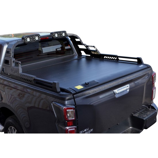 ΚΑΠΑΚΙ ΚΑΡΟΤΣΑΣ ΡΟΛΟ ΑΛΟΥΜΙΝΙΟΥ ΜΕ PREMIUM LED ROLL-BAR TEK 2 MAX 9080 ROLL+RB 430LED ISUZU D-MAX 2021+