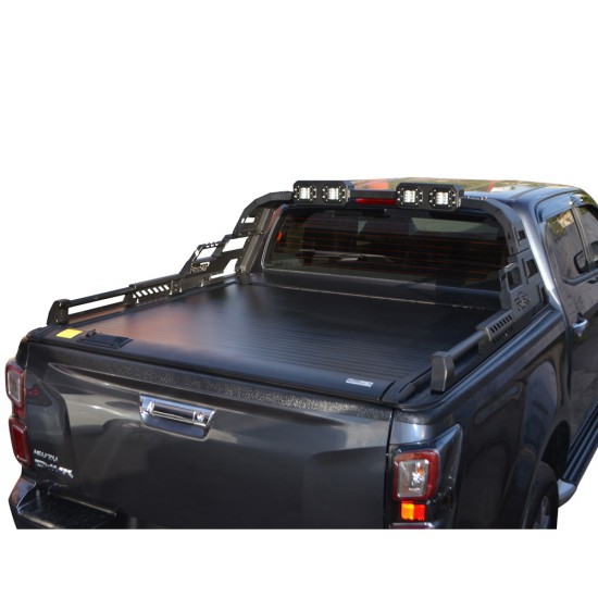 ΚΑΠΑΚΙ ΚΑΡΟΤΣΑΣ ΡΟΛΟ ΑΛΟΥΜΙΝΙΟΥ ΜΕ PREMIUM LED ROLL-BAR TEK 2 MAX 9080 ROLL+RB 430LED ISUZU D-MAX 2021+