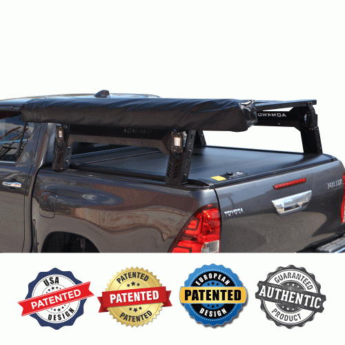 ΚΑΠΑΚΙ ΚΑΡΟΤΣΑΣ ΡΟΛΟ ΑΛΟΥΜΙΝΙΟΥ ΜΕ ROLL-BAR ΣΚΗΝΗΣ ΚΑΙ ΠΟΛΛΑΠΛΩΝ ΕΦΑΡΜΟΓΩΝ ΚΑΙ ΠΛΑΪΝΗ ΤΕΝΤΑ ΣΚΙΑΣΗΣ 270 ΜΟΙΡΕΣ TEK 2 MAX 9080 ROLL+RB 418 TENT+WA03-270-FAST TOYOTA HILUX REVO 2016+ & HILUX 2021+