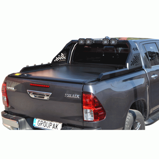 ΚΑΠΑΚΙ ΚΑΡΟΤΣΑΣ ΡΟΛΟ ΑΛΟΥΜΙΝΙΟΥ ΜΕ 4LED ROLL-BAR TEK 2 MAX 9080 ROLL+RB 431LED TOYOTA HILUX REVO 2016+ & HILUX 2021+