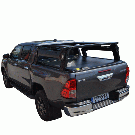 ΚΑΠΑΚΙ ΚΑΡΟΤΣΑΣ ΡΟΛΟ ΑΛΟΥΜΙΝΙΟΥ ΜΕ ROLL-BAR ΣΚΗΝΗΣ ΚΑΙ ΠΟΛΛΑΠΛΩΝ ΕΦΑΡΜΟΓΩΝ TEK 2 MAX 9080 ROLL+RB 418 TOYOTA HILUX REVO 2016+ & HILUX 2021+
