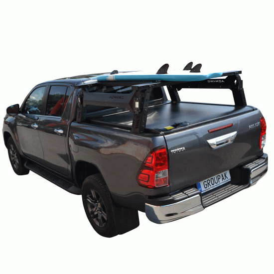 ΚΑΠΑΚΙ ΚΑΡΟΤΣΑΣ ΡΟΛΟ ΑΛΟΥΜΙΝΙΟΥ ΜΕ ROLL-BAR ΣΚΗΝΗΣ ΚΑΙ ΠΟΛΛΑΠΛΩΝ ΕΦΑΡΜΟΓΩΝ TEK 2 MAX 9080 ROLL+RB 418 TOYOTA HILUX REVO 2016+ & HILUX 2021+