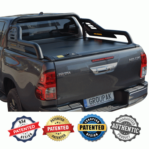 ΚΑΠΑΚΙ ΚΑΡΟΤΣΑΣ ΡΟΛΟ ΑΛΟΥΜΙΝΙΟΥ ΜΕ SPORT ROLL-BAR TEK 2 MAX 9080 ROLL+RB 424BL TOYOTA HILUX REVO 2016+ & HILUX 2021+