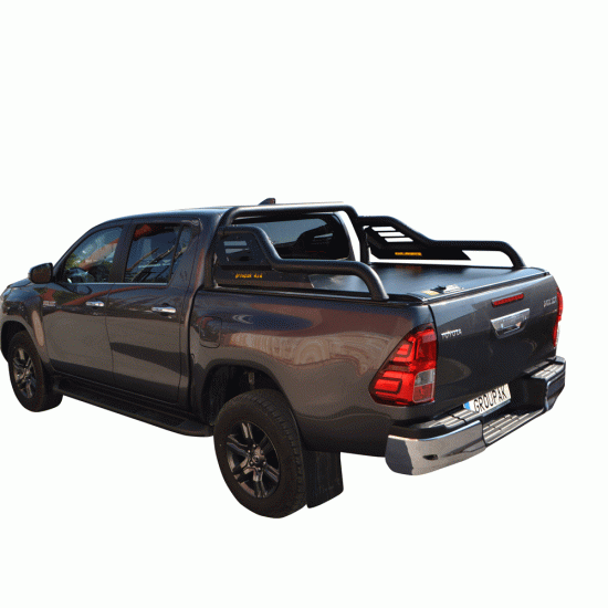 ΚΑΠΑΚΙ ΚΑΡΟΤΣΑΣ ΡΟΛΟ ΑΛΟΥΜΙΝΙΟΥ ΜΕ SPORT ROLL-BAR TEK 2 MAX 9080 ROLL+RB 424BL TOYOTA HILUX REVO 2016+ & HILUX 2021+