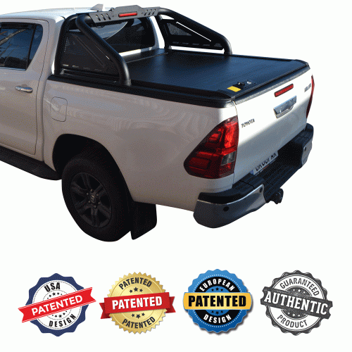 ΚΑΠΑΚΙ ΚΑΡΟΤΣΑΣ ΡΟΛΟ ΑΛΟΥΜΙΝΙΟΥ ΜΕ LED ROLL-BAR ΔΥΟ ΣΚΕΛΩΝ TEK 2 MAX 9080 ROLL+RB 428BL-LED TOYOTA HILUX REVO 2016+ & HILUX 2021+