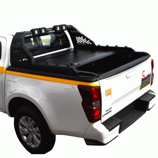 ΚΑΠΑΚΙ ΚΑΡΟΤΣΑΣ ΡΟΛΟ ΑΛΟΥΜΙΝΙΟΥ ΜΕ 4LED ROLL-BAR TEK 2 MAX 9080 ROLL+RB 431LED ISUZU D-MAX 2021+