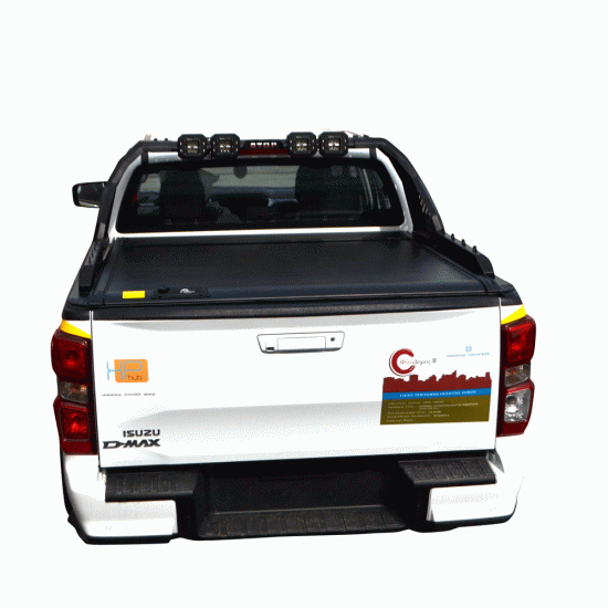 ΚΑΠΑΚΙ ΚΑΡΟΤΣΑΣ ΡΟΛΟ ΑΛΟΥΜΙΝΙΟΥ ΜΕ 4LED ROLL-BAR TEK 2 MAX 9080 ROLL+RB 431LED ISUZU D-MAX 2021+