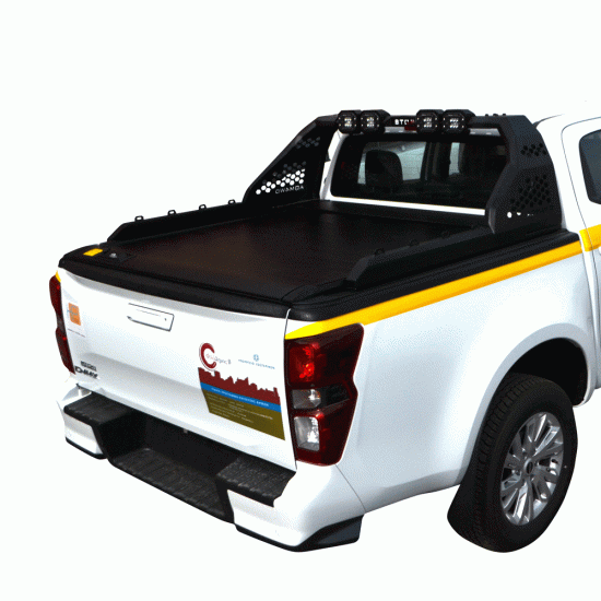 ΚΑΠΑΚΙ ΚΑΡΟΤΣΑΣ ΡΟΛΟ ΑΛΟΥΜΙΝΙΟΥ ΜΕ 4LED ROLL-BAR TEK 2 MAX 9080 ROLL+RB 431LED ISUZU D-MAX 2021+