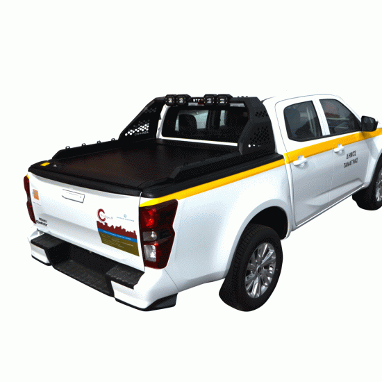 ΚΑΠΑΚΙ ΚΑΡΟΤΣΑΣ ΡΟΛΟ ΑΛΟΥΜΙΝΙΟΥ ΜΕ 4LED ROLL-BAR TEK 2 MAX 9080 ROLL+RB 431LED ISUZU D-MAX 2021+