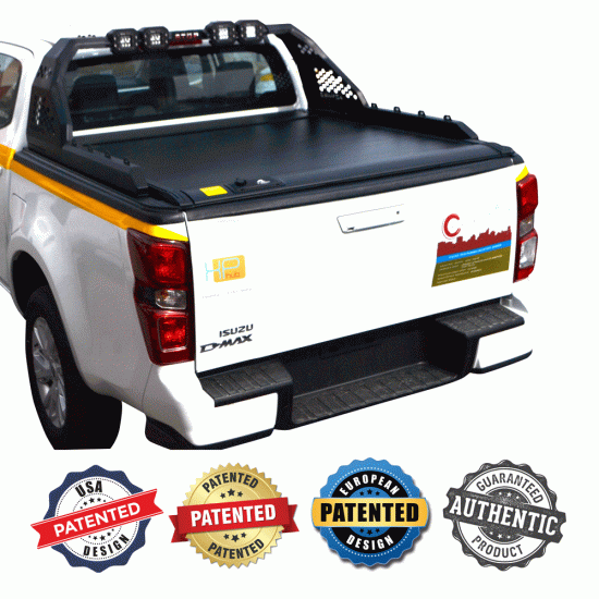 ΚΑΠΑΚΙ ΚΑΡΟΤΣΑΣ ΡΟΛΟ ΑΛΟΥΜΙΝΙΟΥ ΜΕ 4LED ROLL-BAR TEK 2 MAX 9080 ROLL+RB 431LED ISUZU D-MAX 2021+