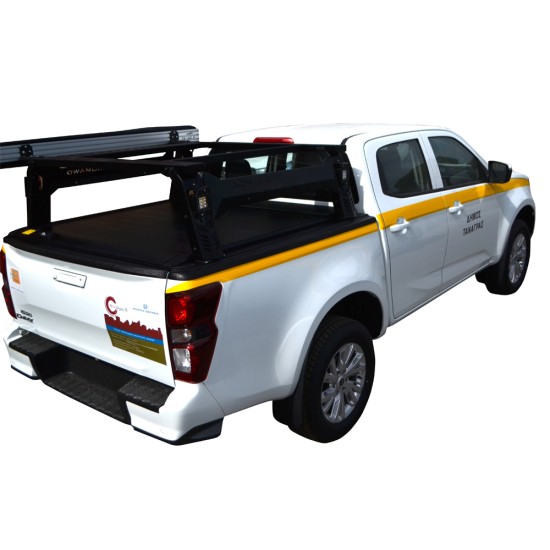 ΚΑΠΑΚΙ ΚΑΡΟΤΣΑΣ ΡΟΛΟ ΑΛΟΥΜΙΝΙΟΥ ΜΕ ROLL-BAR ΣΚΗΝΗΣ ΚΑΙ ΠΟΛΛΑΠΛΩΝ ΕΦΑΡΜΟΓΩΝ ΚΑΙ ΠΛΑΪΝΗ ΤΕΝΤΑ ΣΚΙΑΣΗΣ 270 ΜΟΙΡΕΣ TEK 2 MAX 9080 ROLL+RB 418 TENT+WA03-270-FAST ISUZU D-MAX 2012+&2016+